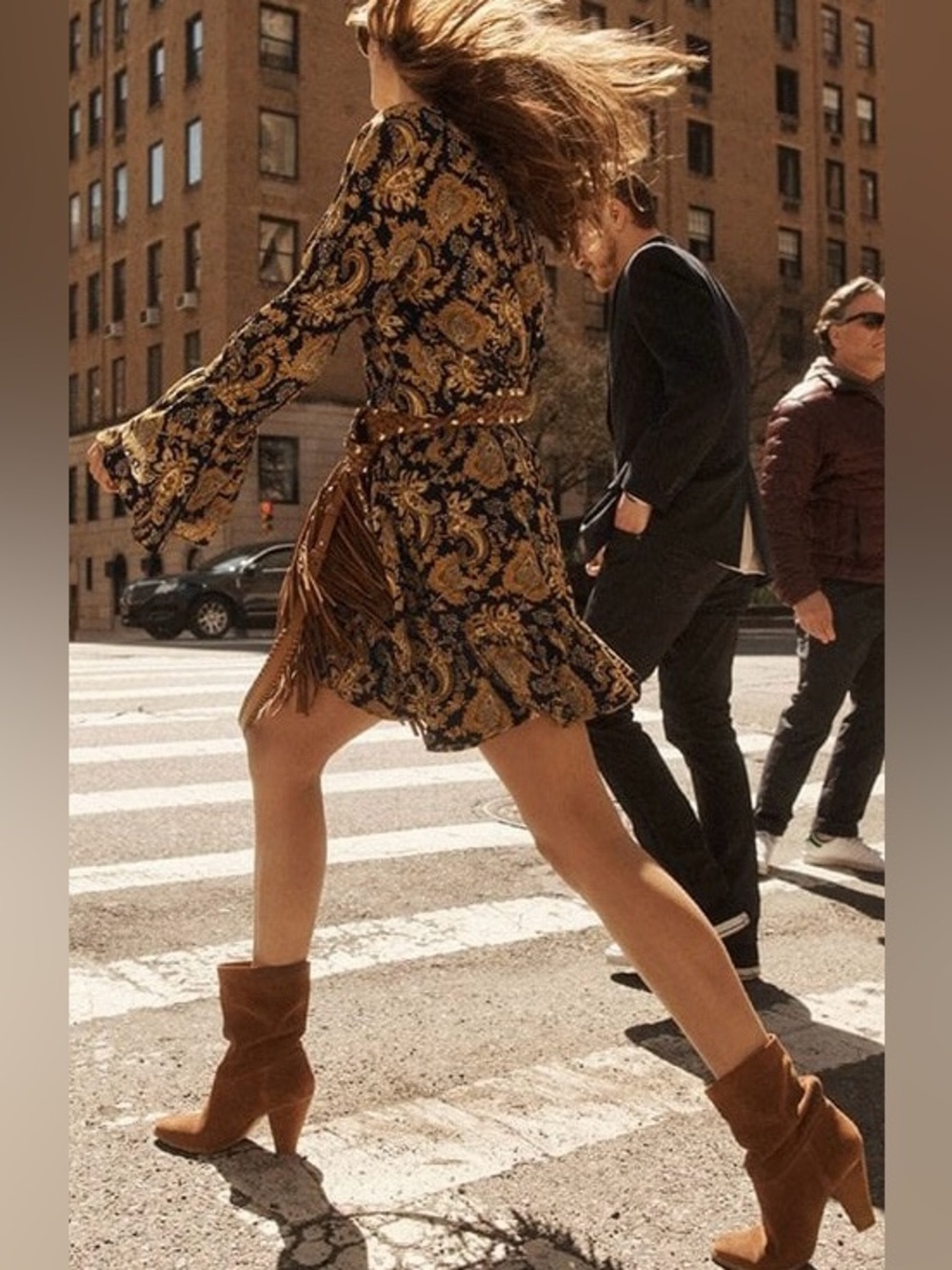 MICHAEL Michael Kors Divia Dark Caramel Suede Slouch Boots | 8 NWOB